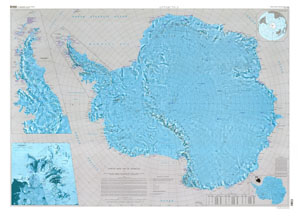 SATELLITE IMAGE MAP OF ANTARCTICA