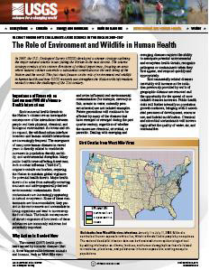 ENVIRONMENT AND WILDLIFE IN HUMAN HEALTH
